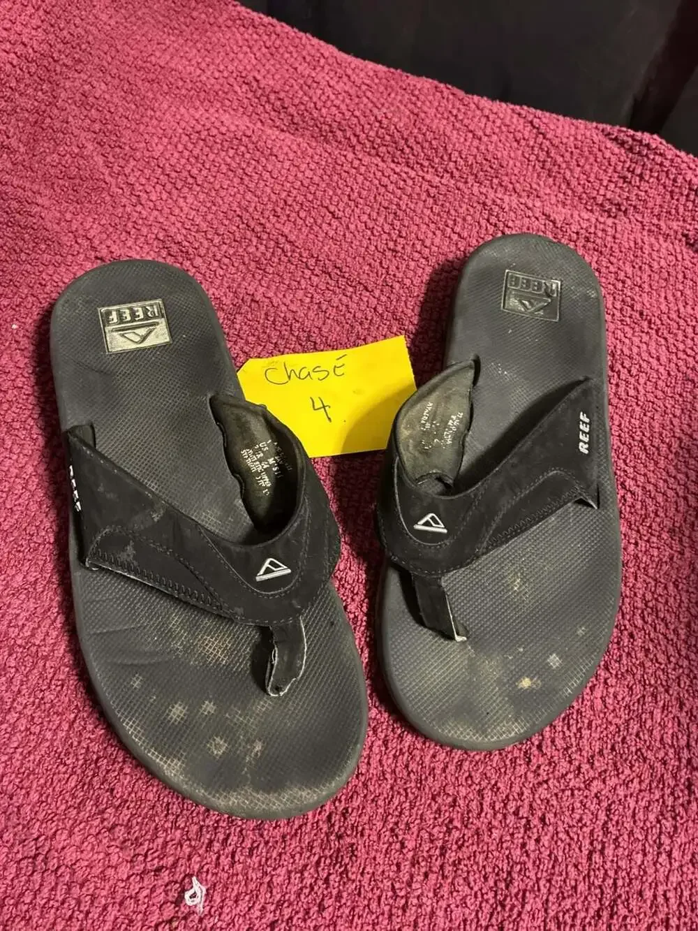 Reef Fanning Men's Black/Silver Flip Flop Sandals with Bottle Opener